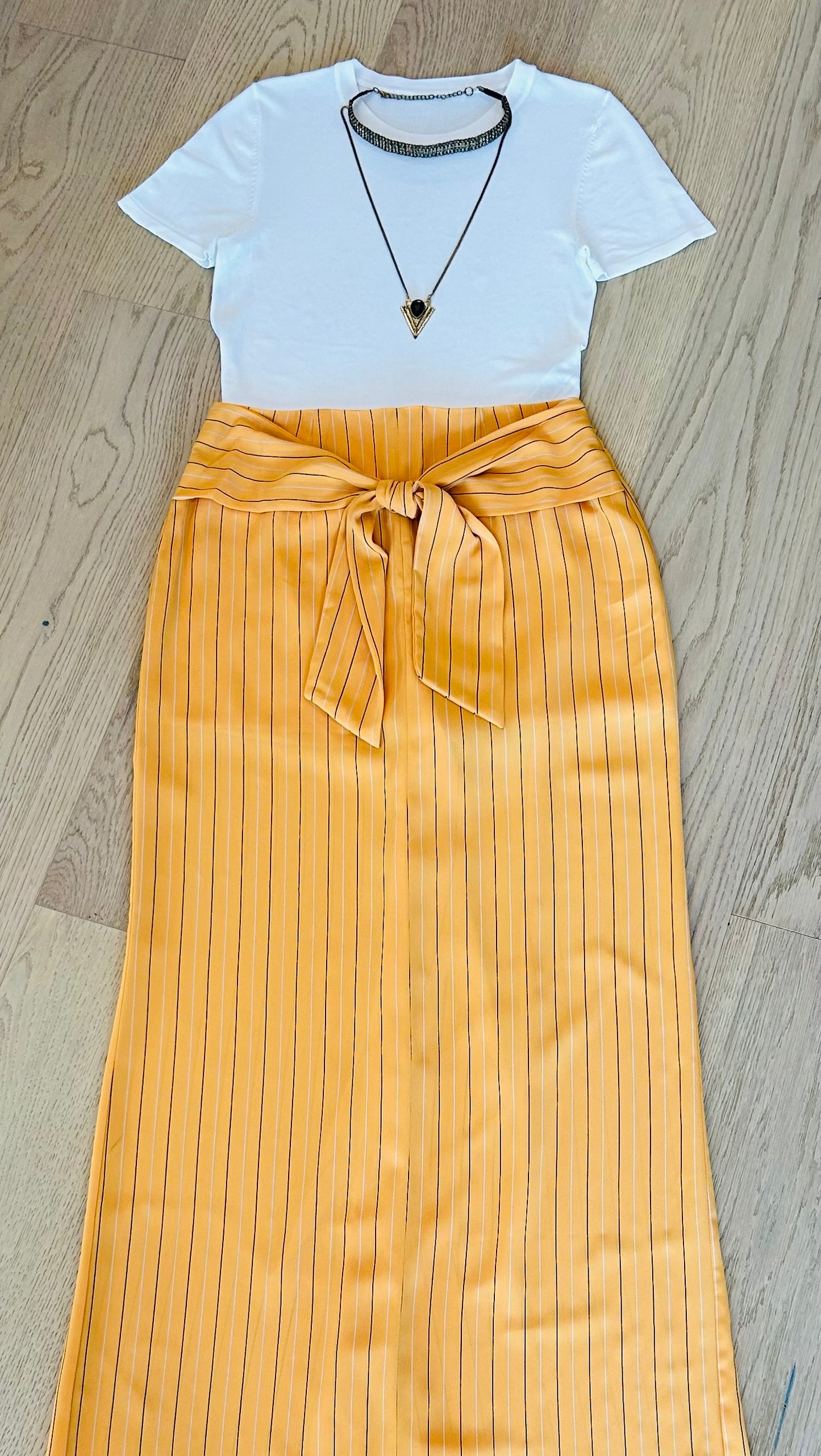 Yellow Pinstripe Pant