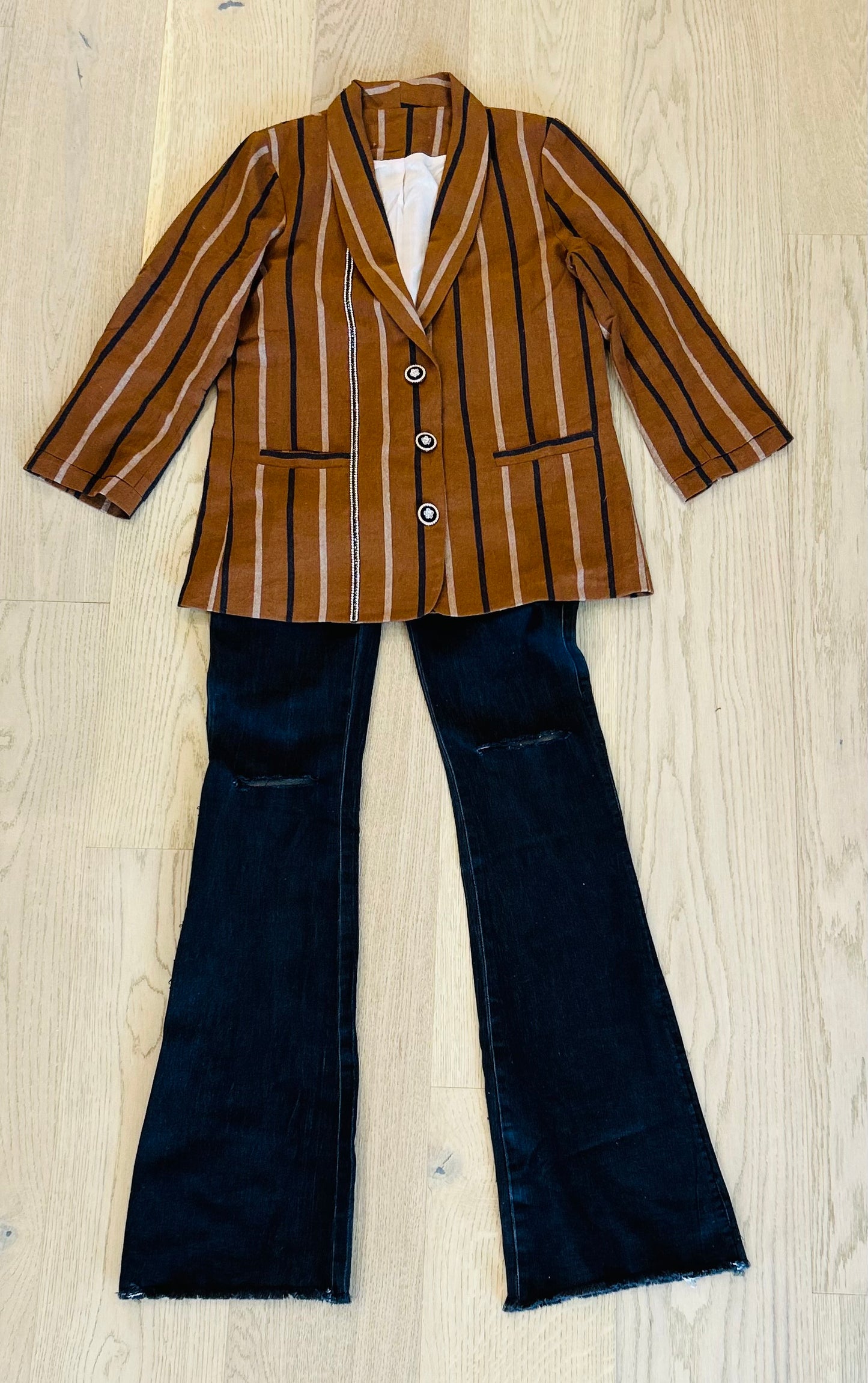 Rust Striped Jacket