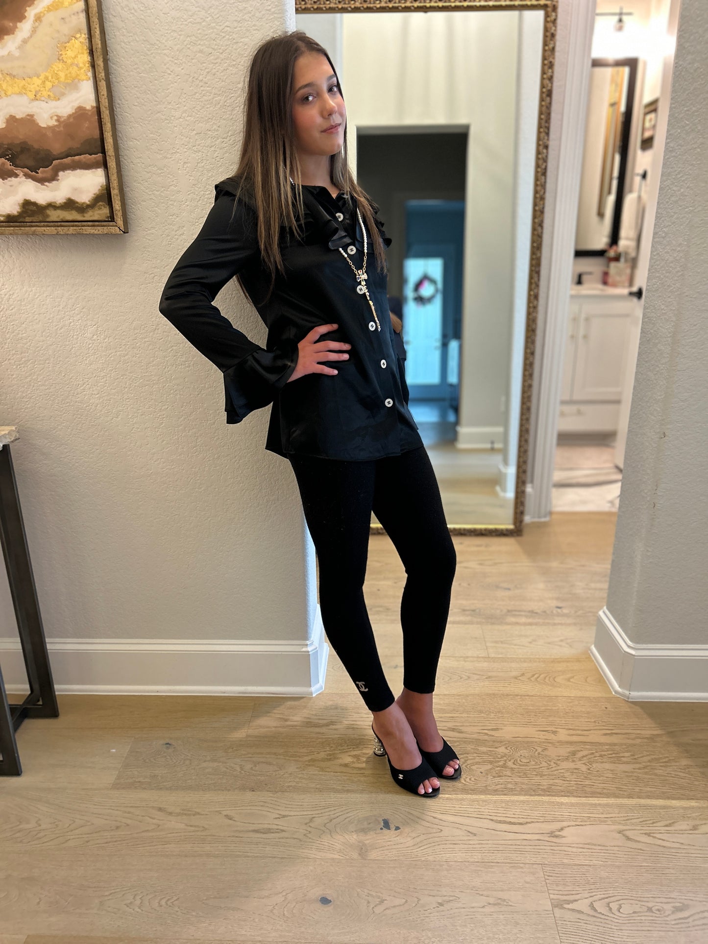 Satin Chanel Inspired Blouse