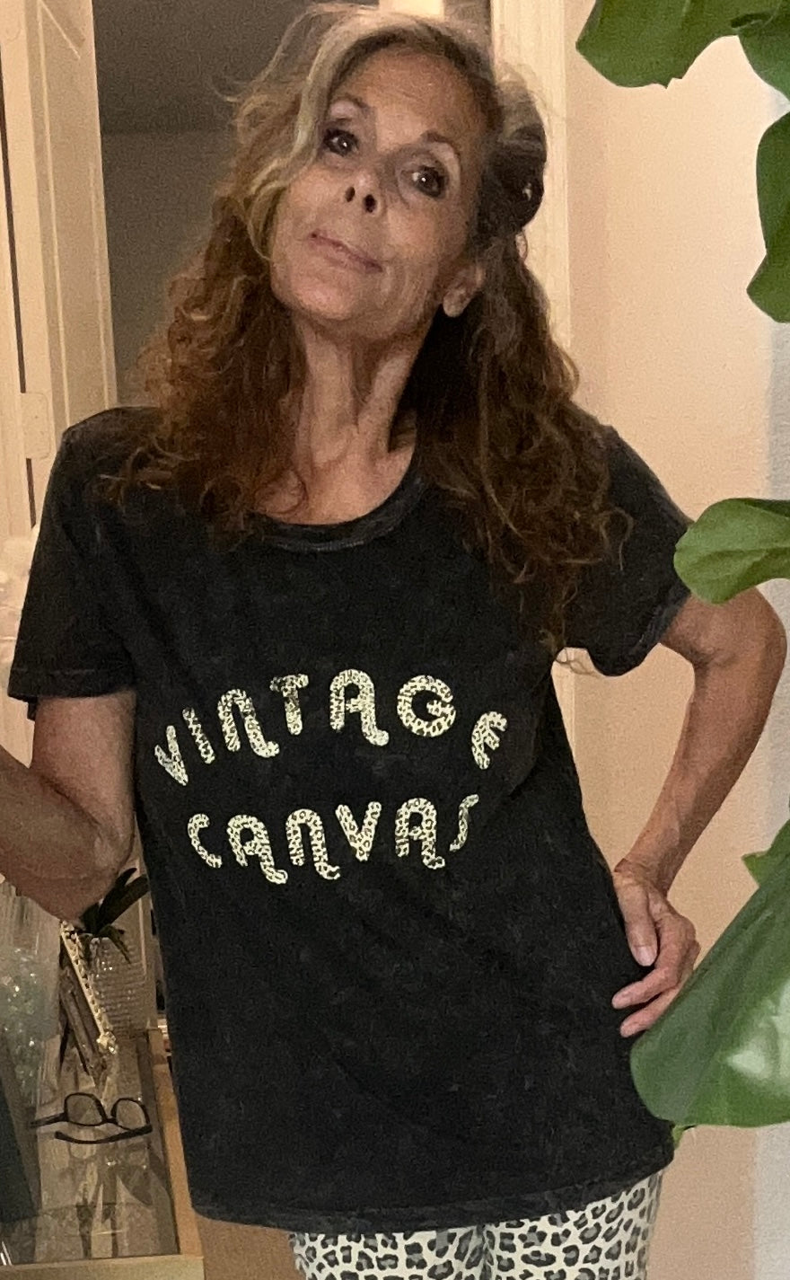 Vintage Canvas Leopard Tee