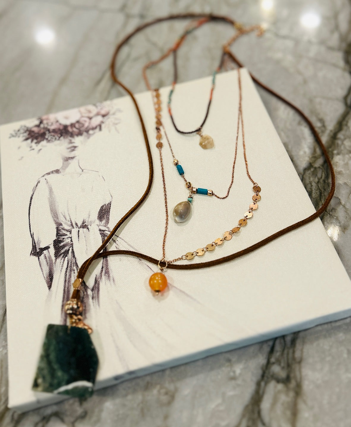 Jade Long Necklace