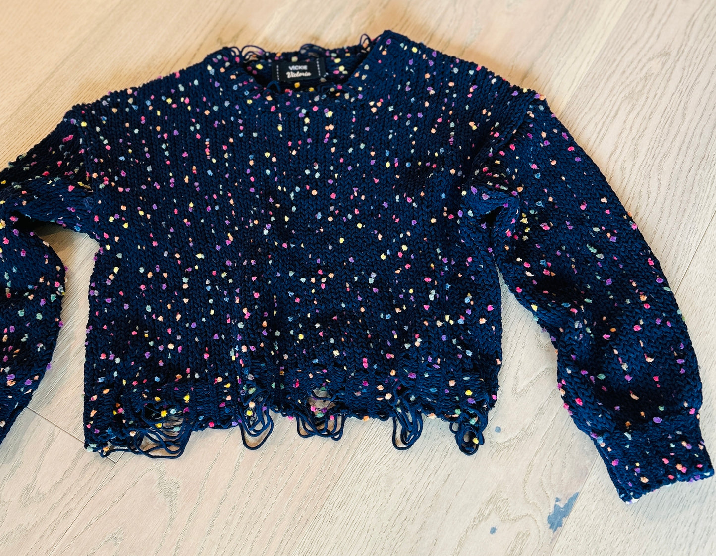 Navy Boucle Sweater