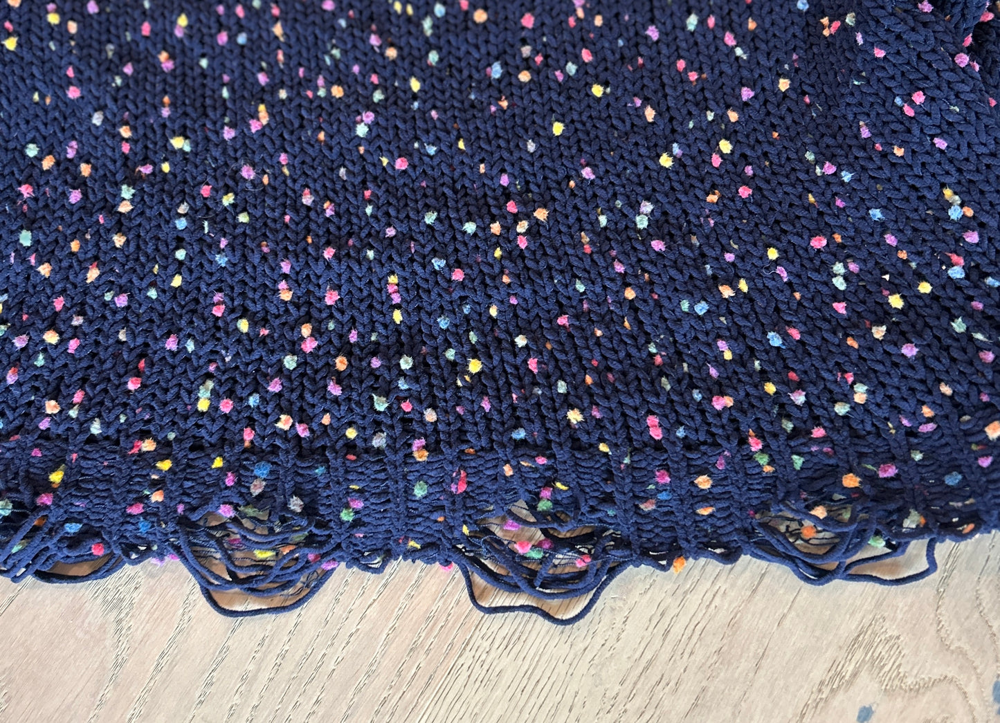 Navy Boucle Sweater