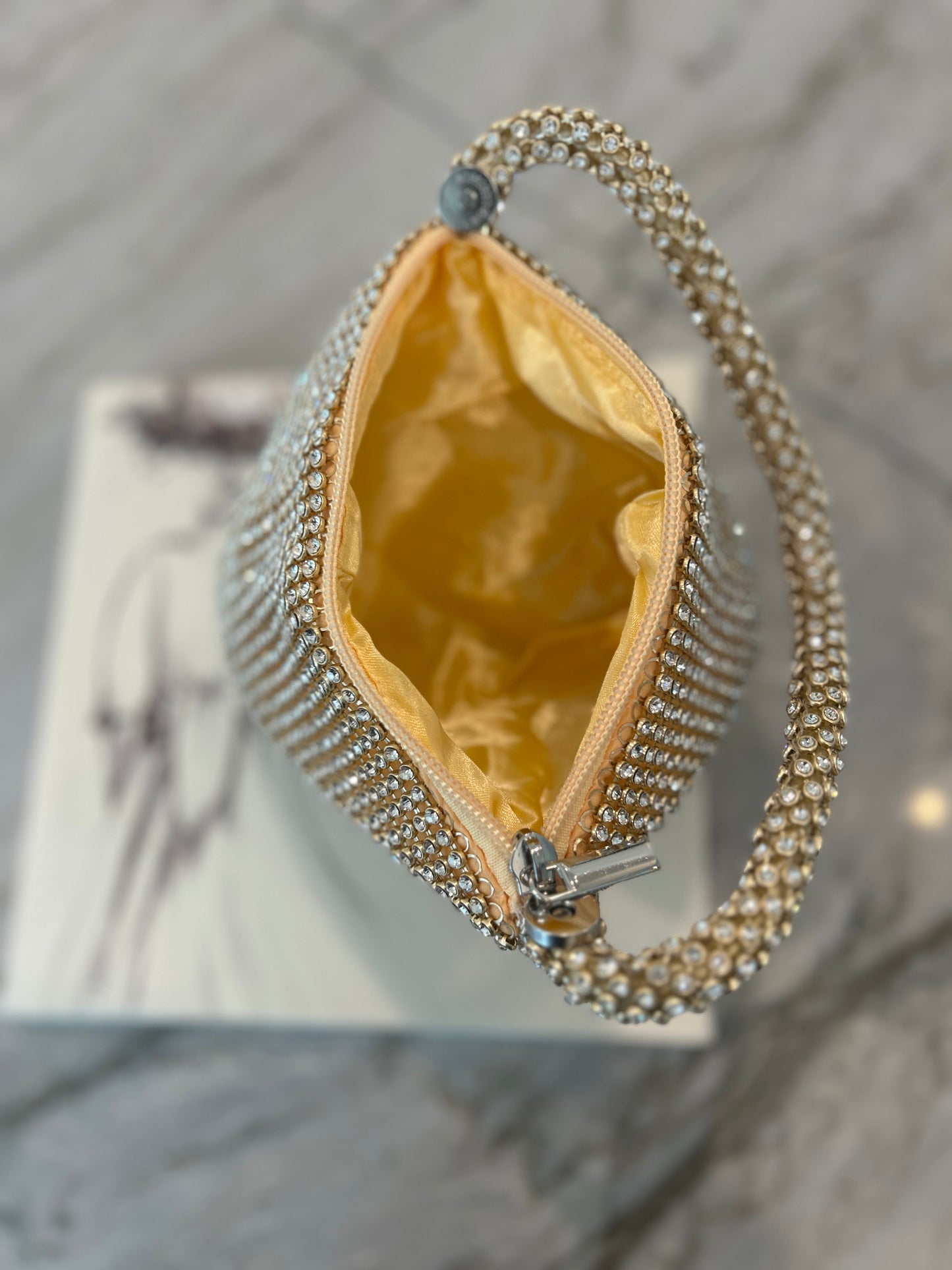 Gold Rhinestone Evening Bag