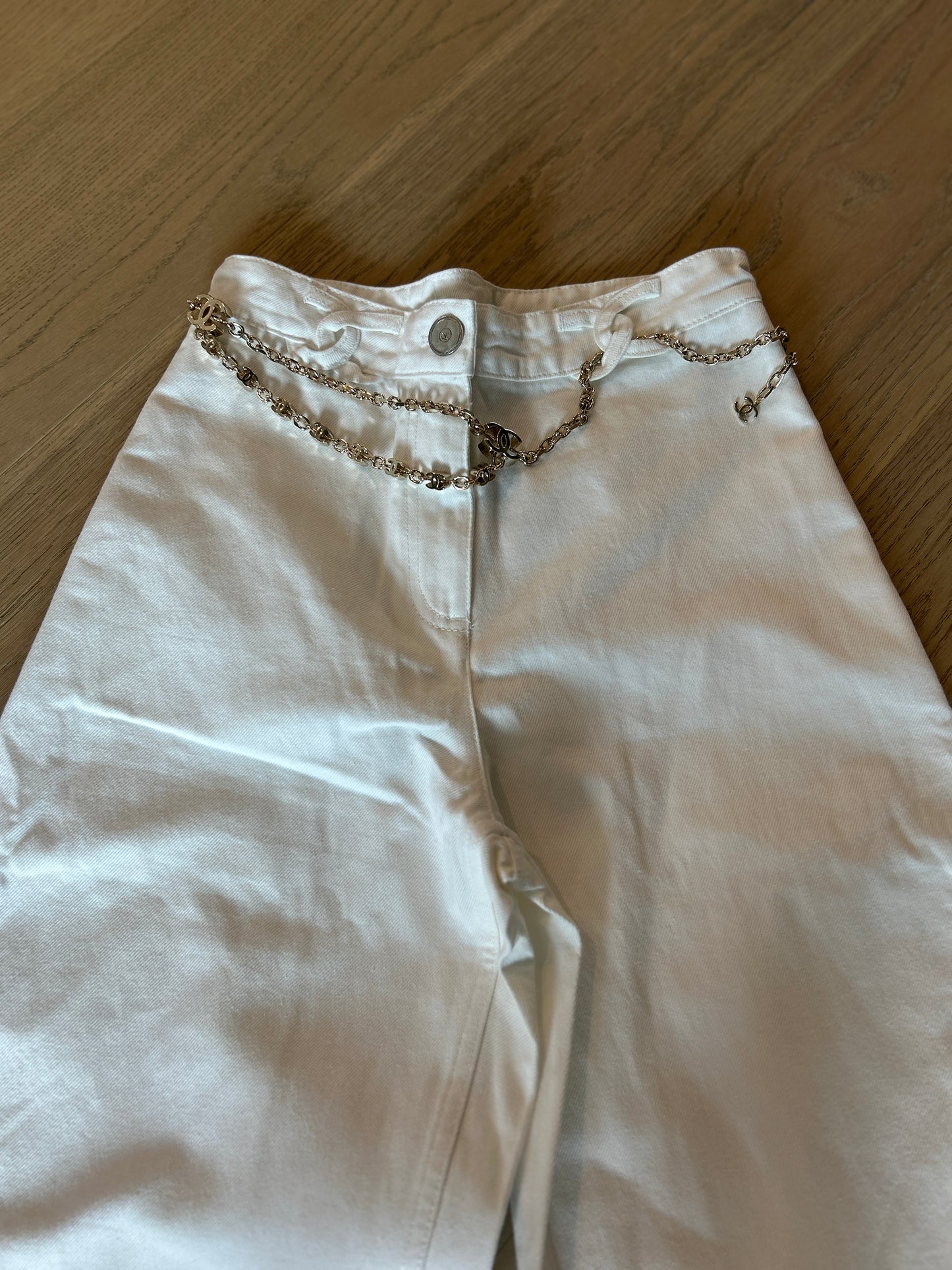 Pre-Loved White Chanel Inspired Jean