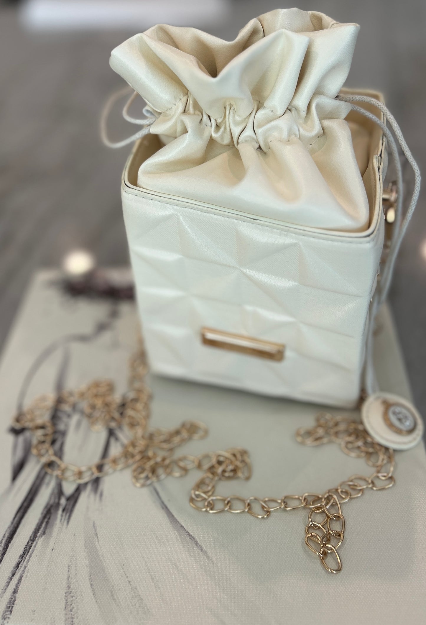 White Vegan Leather Crossbody or Handbag