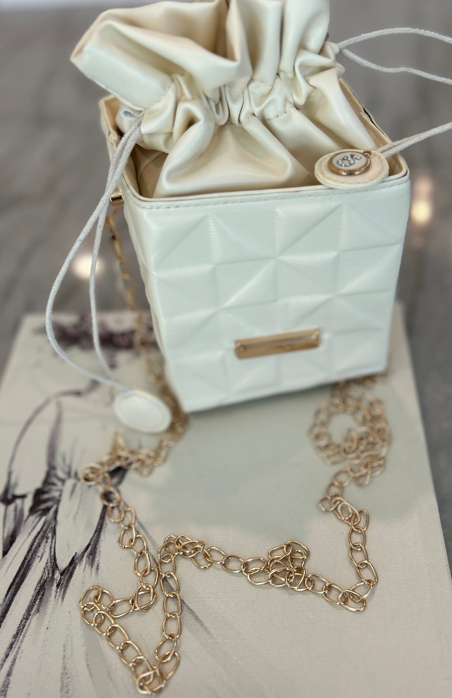 White Vegan Leather Crossbody or Handbag