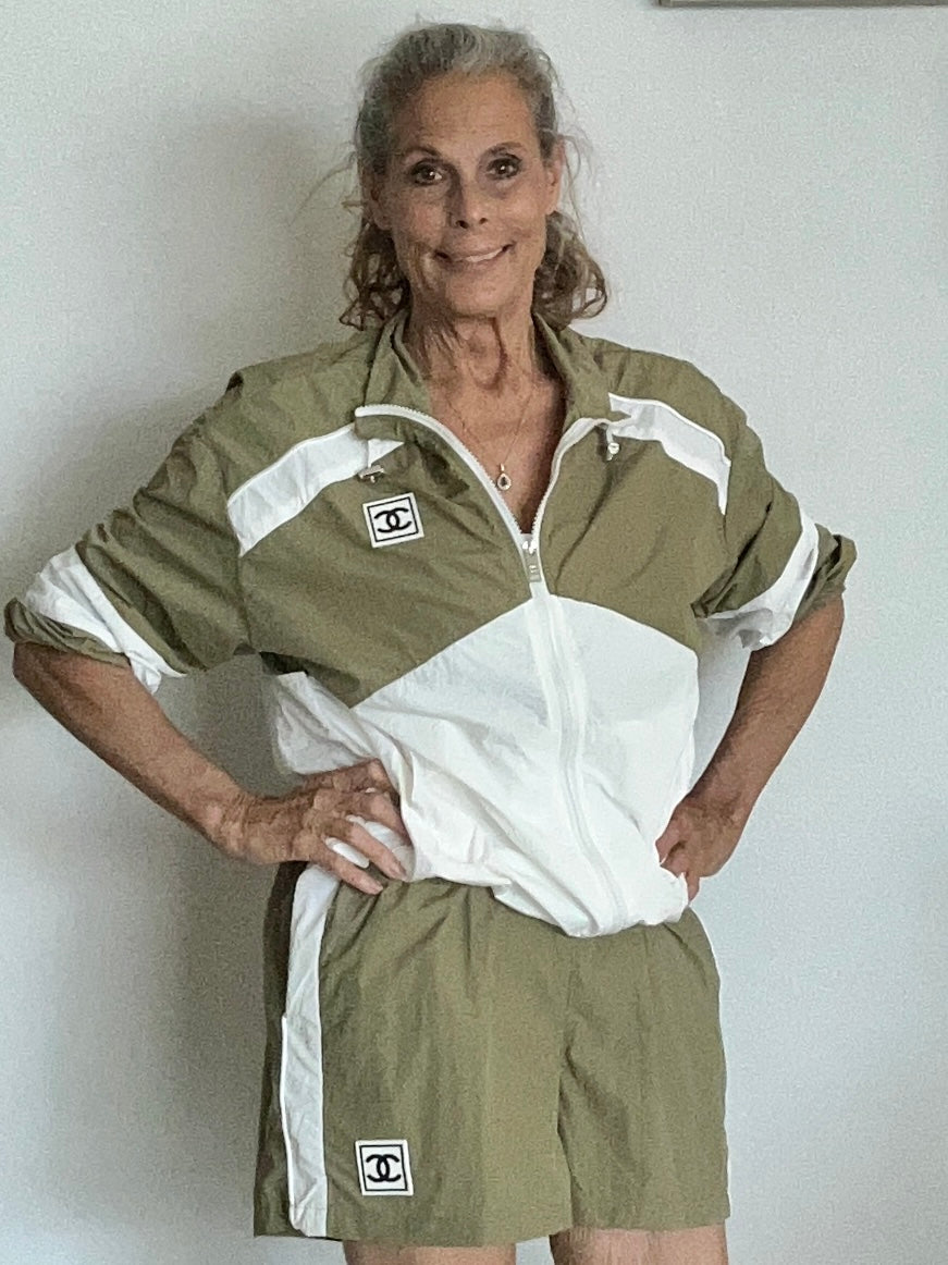 Chanel Inspired Windbreaker and Shorts