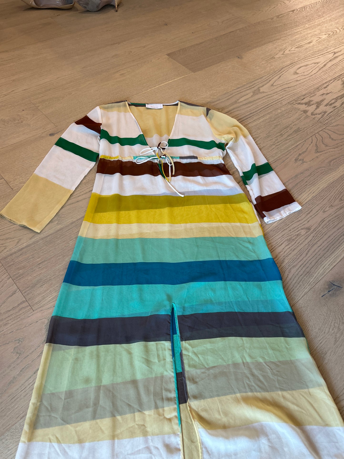 Long Sleeve Chiffon Resort Dress