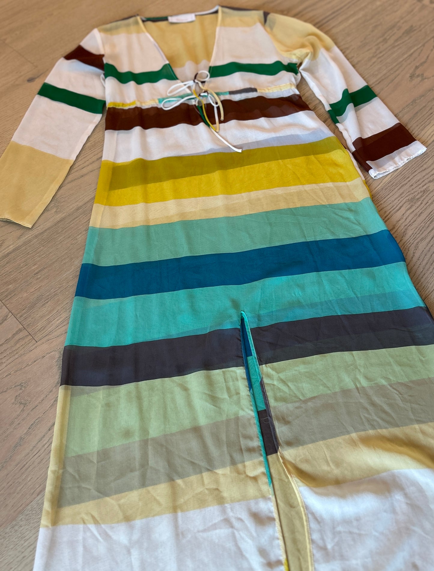 Long Sleeve Chiffon Resort Dress