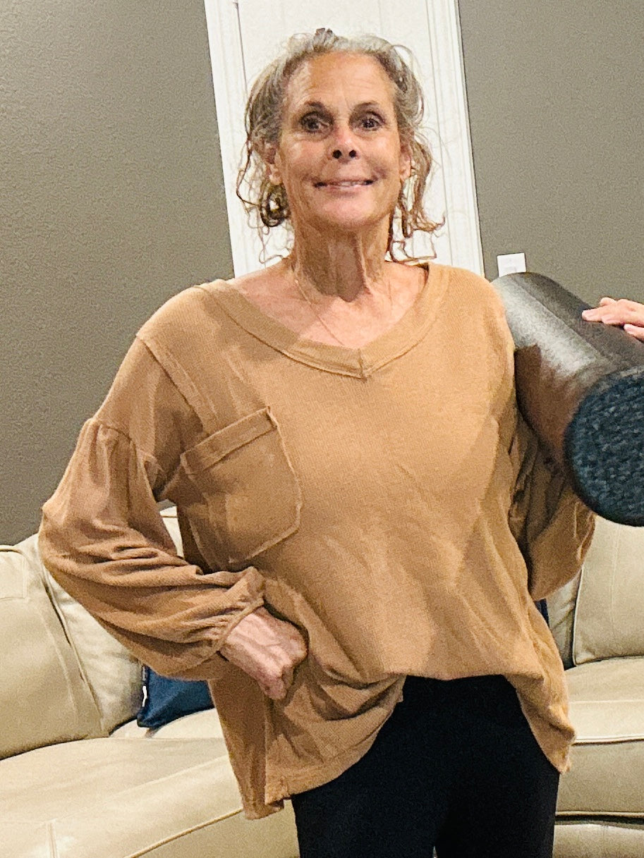 Long Sleeve Knitted Henley