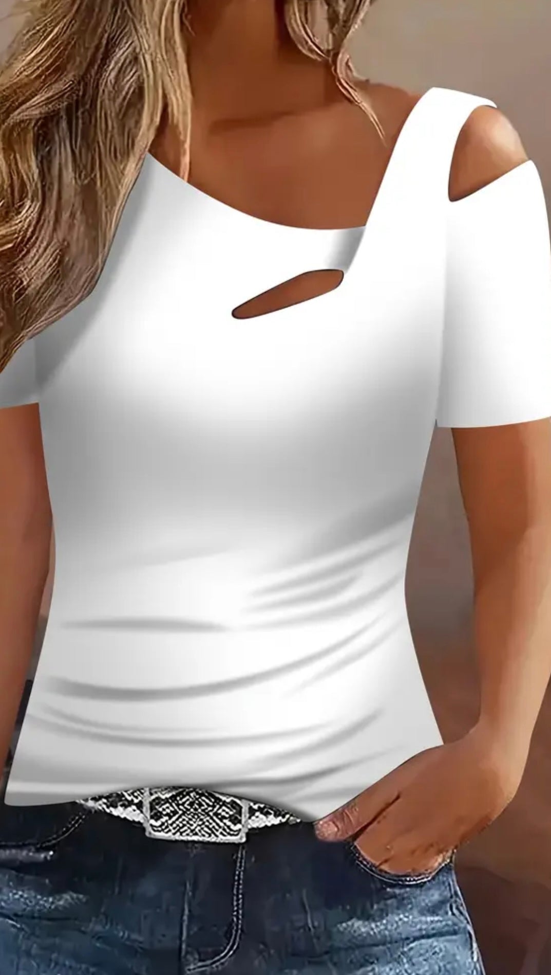 Short Sleeve Keyhole Tee (Black or White)