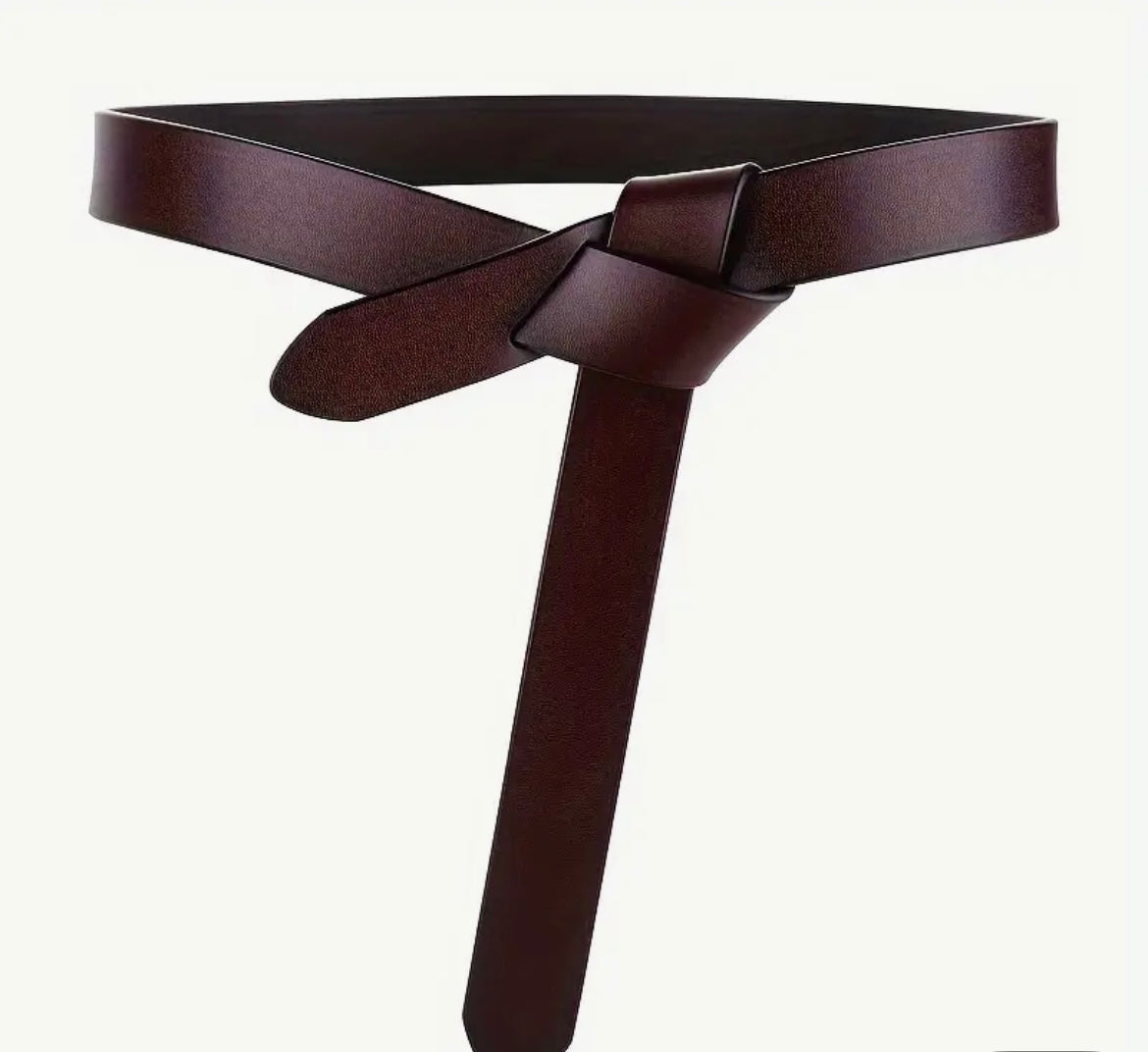 Hermes Inspired Leather Knotted Belt