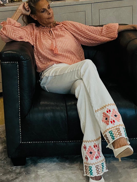 Embroidered Jean