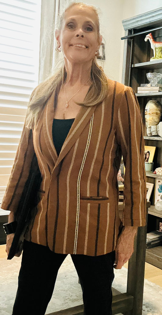 Rust Striped Jacket