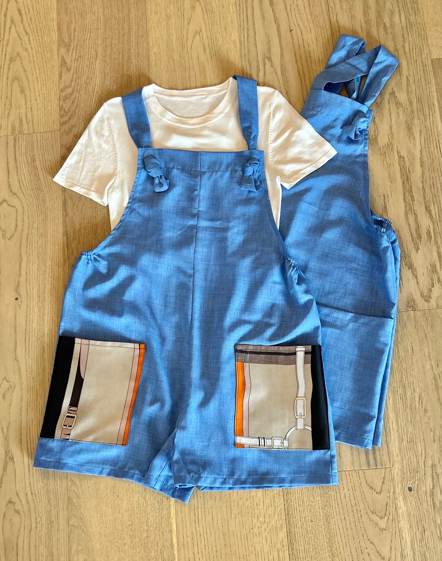 Custom Short Overall with Scarf Pockets