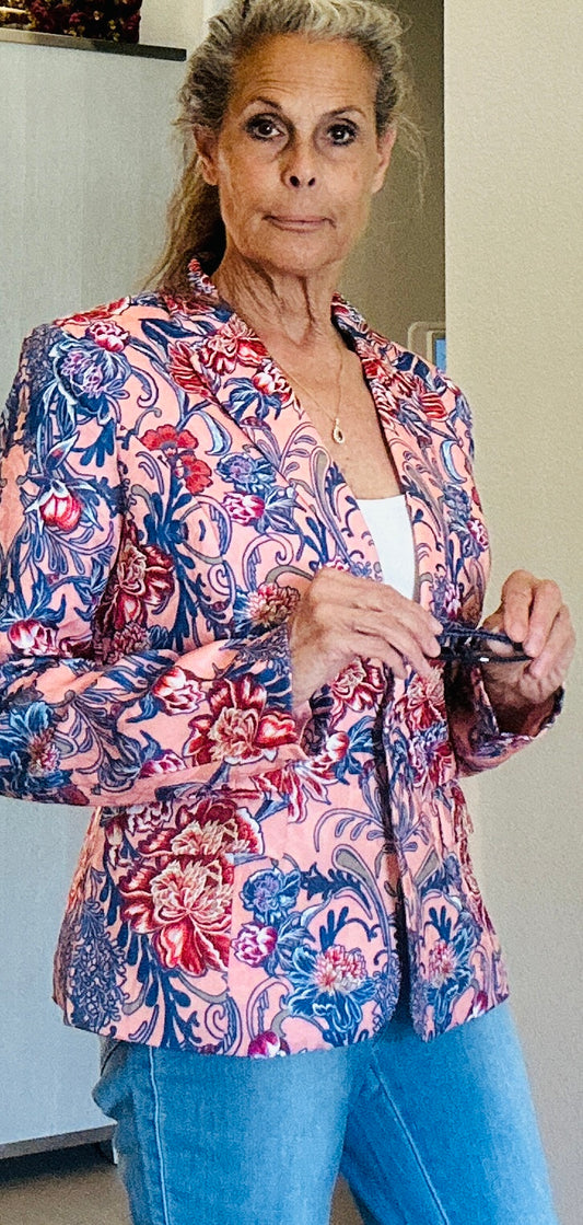 Pink Floral Blazer