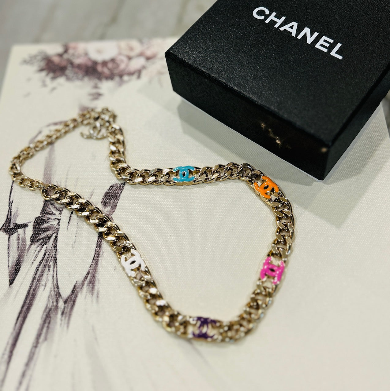 Chanel Neon Necklace