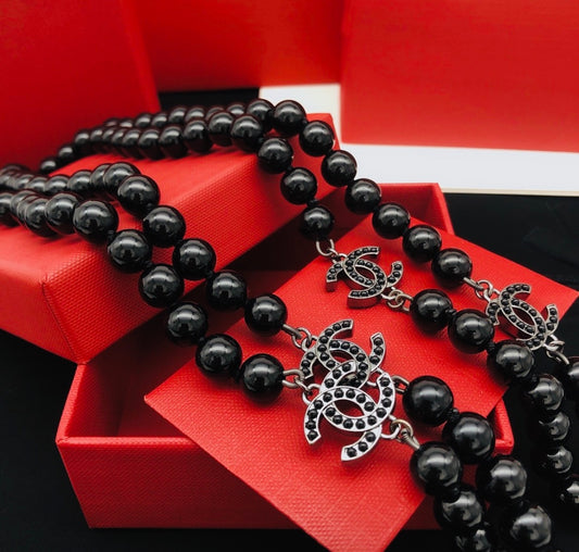 Long Black Pearls
