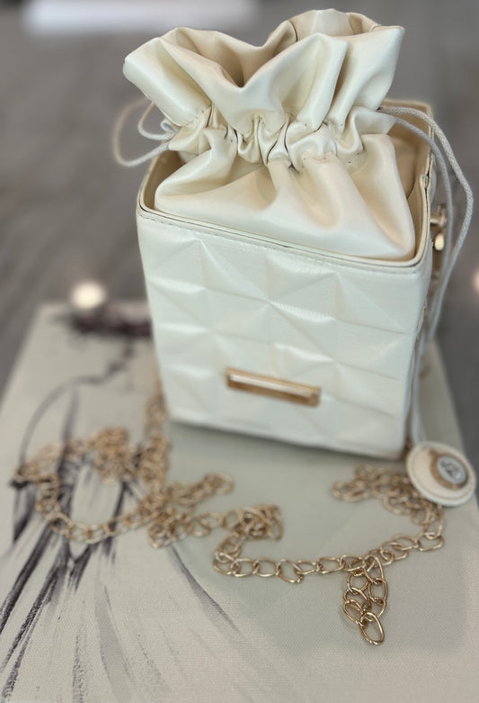 White Vegan Leather Crossbody or Handbag
