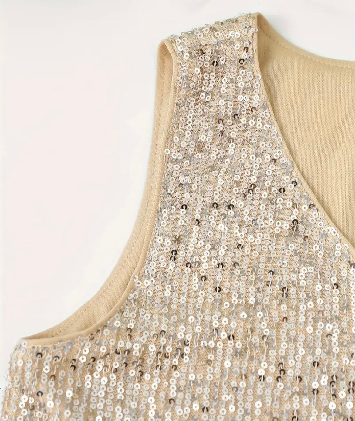 Sleeveless Sequin Evening Tank
