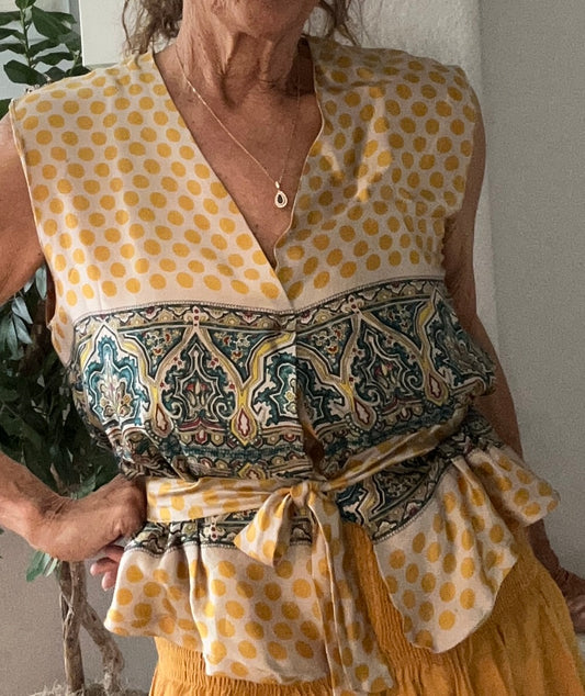 Dries Van Norton Silk Sleeveless Blouse