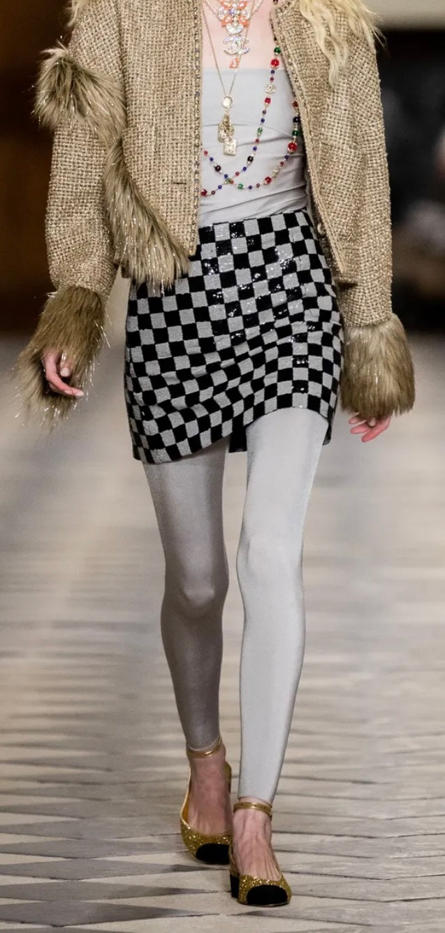 Chanel Silver Leggins
