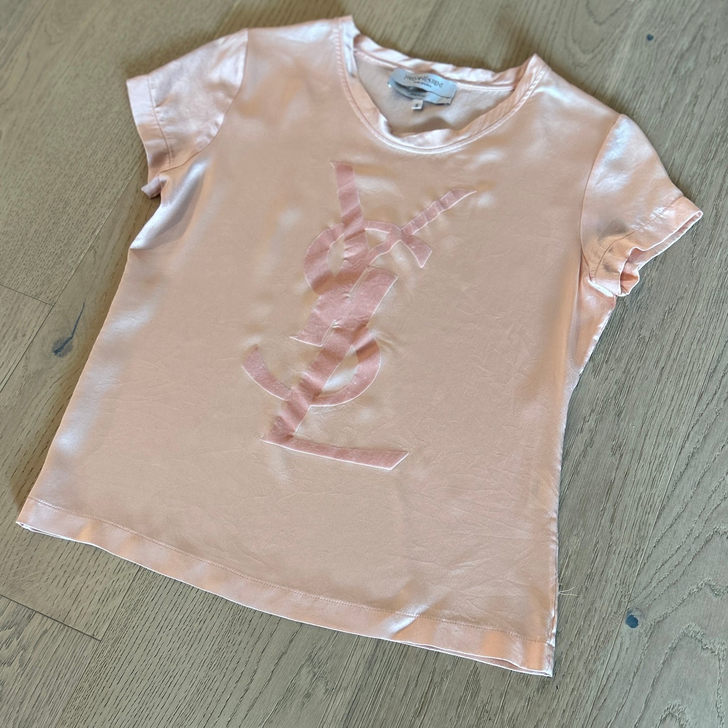 YSL Short Sleeve Satin Blouse