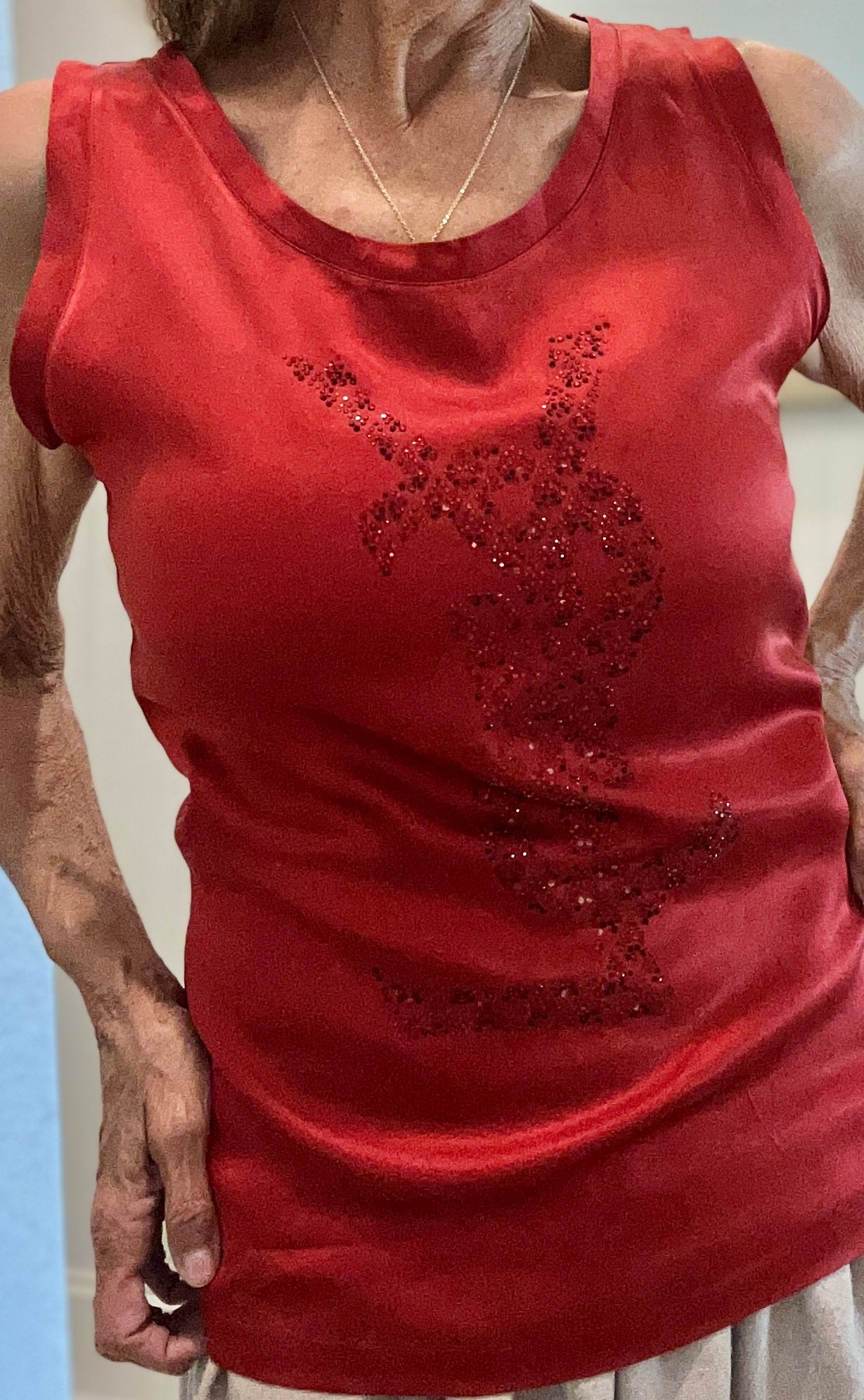 YSL Pre Loved Satin Tank