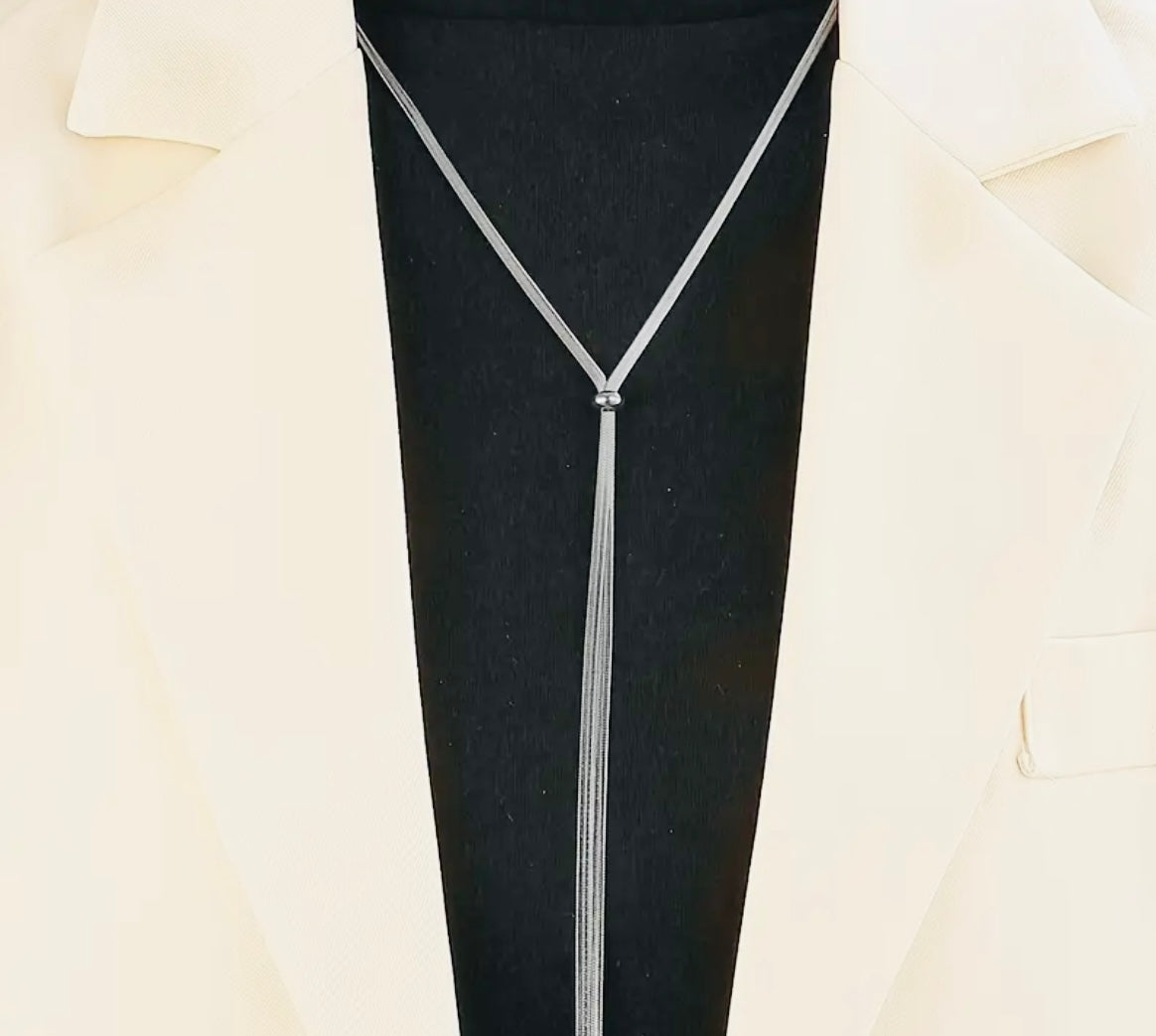 Extra Long Snake-bone Slide Necklace