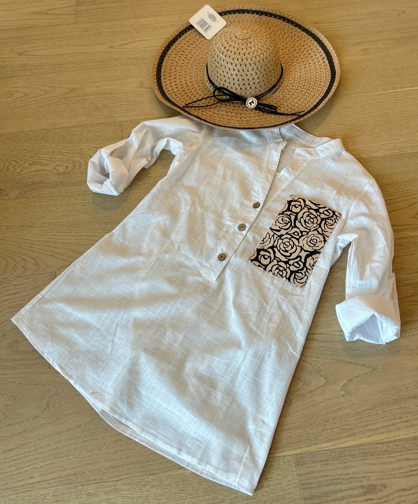 Long sleeve Linen Shirt Chanel Silk Pocket